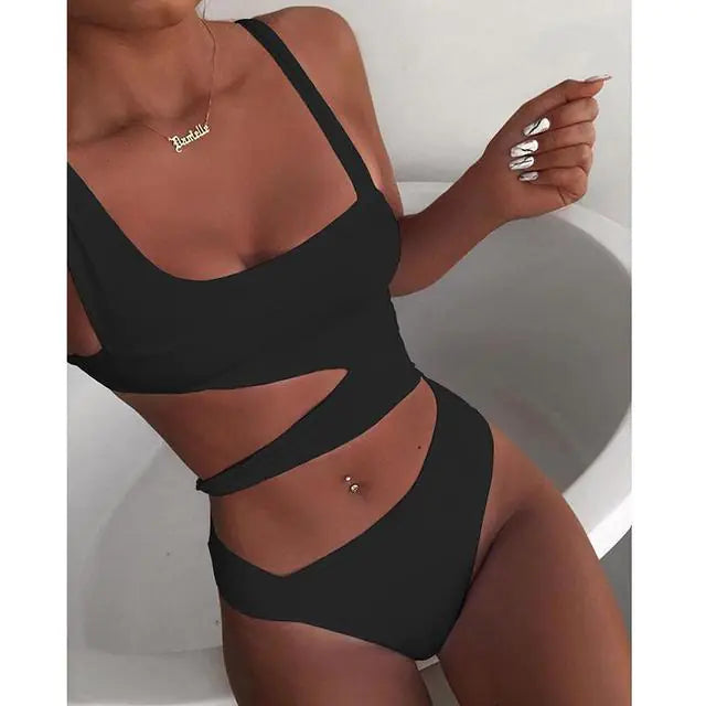 Stylish Sexy Bikini One Shoulder Set