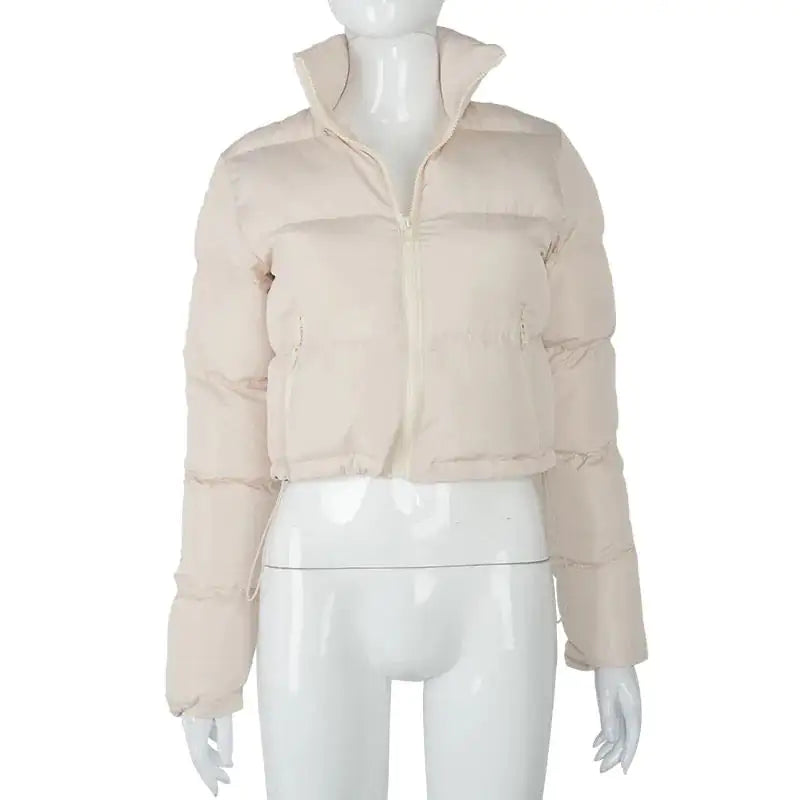 Ladies Mini Puffer Coat - Woman`s Clothing