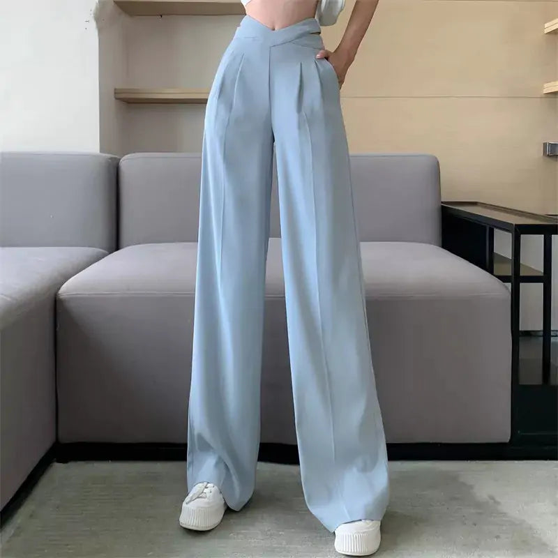 Solid Casual Loose Pants - Woman`s Clothing