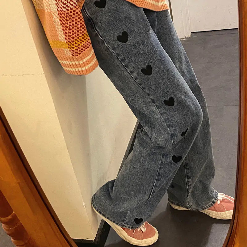 Woman`s Stylish Loose Chic Jeans